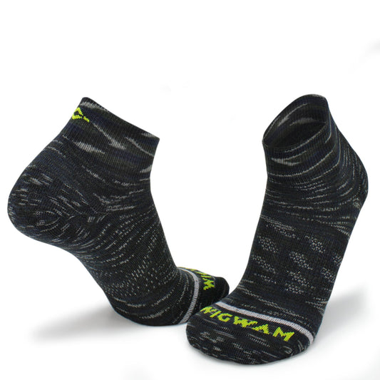 Bravura Quarter Lightweight Sock - Onyx full product perspective