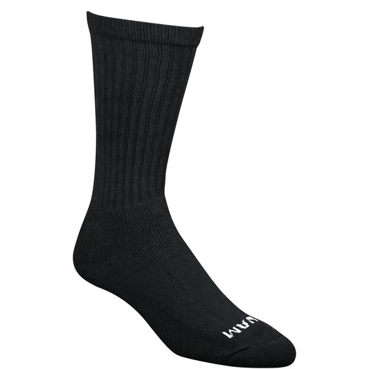 Super 60® Crew 3-Pack Midweight Cotton Socks - Black full product perspective