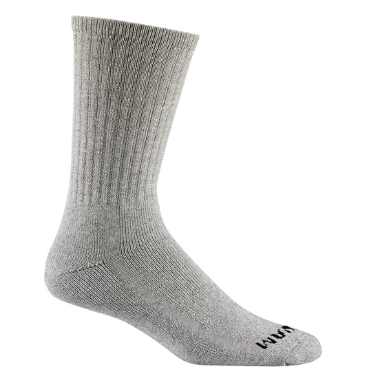 Super 60® Crew 3-Pack Midweight Cotton Socks - Grey full product perspective