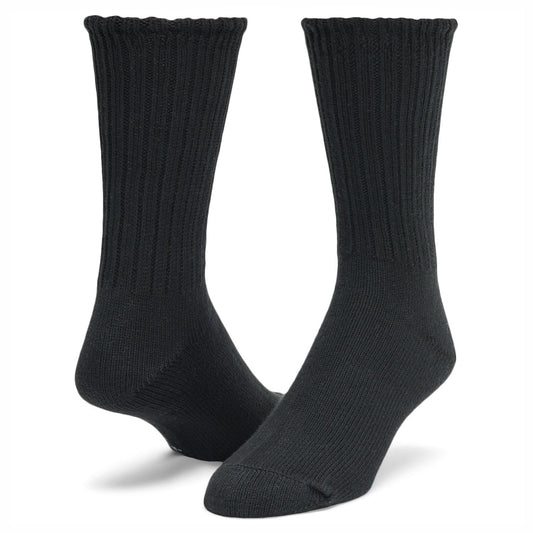 Master Lightweight Cotton Crew Sock - Black full product perspective