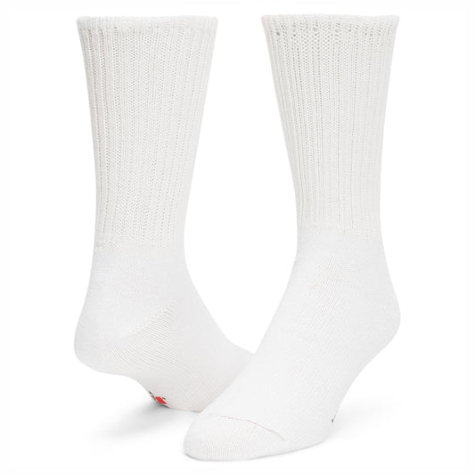 Master Lightweight Cotton Crew Sock - White full product perspective