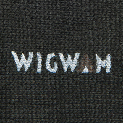 622 Sock - Black knit-in logo - made in The USA Wigwam Socks