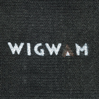 Advantage Crew Sock - Black knit-in logo - made in The USA Wigwam Socks