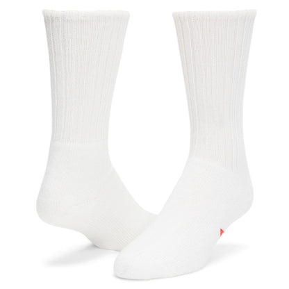 Advantage Crew Sock - White full product perspective - made in The USA Wigwam Socks