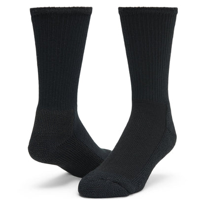 At Work Steel Toe Cushioned Heavyweight Sock - Black full product perspective - made in The USA Wigwam Socks