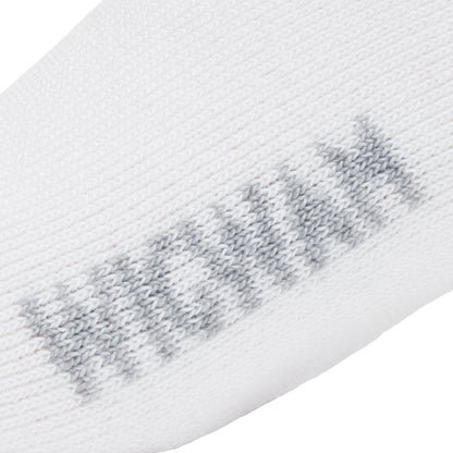 Diabetic Sport Quarter Midweight Sock - White knit-in logo - made in The USA Wigwam Socks