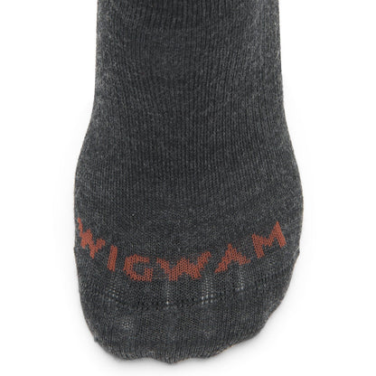 Axiom No Show Sock With Merino Wool - Oxford toe perspective - made in The USA Wigwam Socks