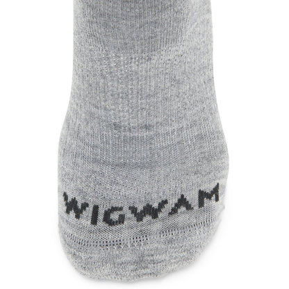 Axiom Quarter Sock With Merino Wool - Grey toe perspective - made in The USA Wigwam Socks