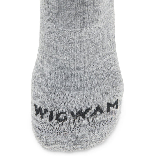 Axiom Quarter Sock With Merino Wool - Grey toe perspective