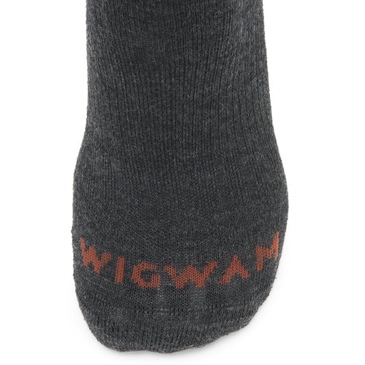 Axiom Quarter Sock With Merino Wool - Oxford toe perspective