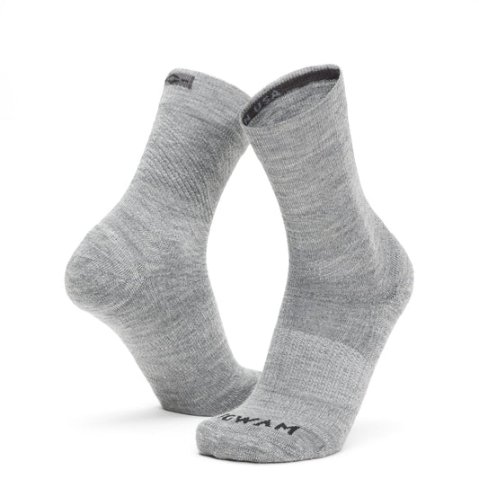 Axiom Mid Crew Sock With Merino Wool - Grey full product perspective