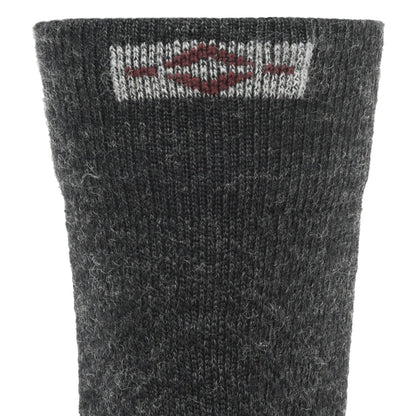 Axiom Mid Crew Sock With Merino Wool - Oxford cuff perspective - made in The USA Wigwam Socks
