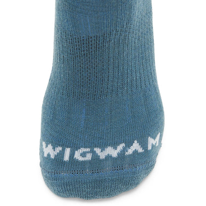 Axiom Lightweight Compression Crew Sock With Merino Wool - Black Sand toe perspective - made in The USA Wigwam Socks