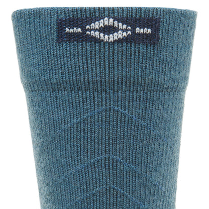 Axiom Lightweight Compression Crew Sock With Merino Wool - Black Sand cuff perspective - made in The USA Wigwam Socks