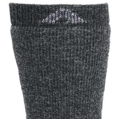 40 Below II Wool Heavyweight Sock - Black cuff perspective - made in The USA Wigwam Socks