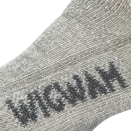 Merino Kid's Comfort Hiker Sock - Charcoal II knit-in logo