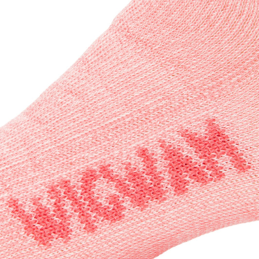 Merino Kid's Comfort Hiker Sock - Coral Ray knit-in logo
