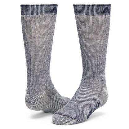 Merino Kid's Comfort Hiker Sock - Navy II full product perspective - made in The USA Wigwam Socks