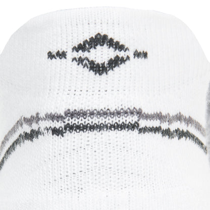 Surpass Lightweight Low Sock - White/Grey cuff perspective - made in The USA Wigwam Socks