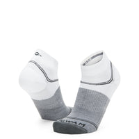 Surpass Lightweight Quarter Sock - White/Grey swatch - by Wigwam Socks