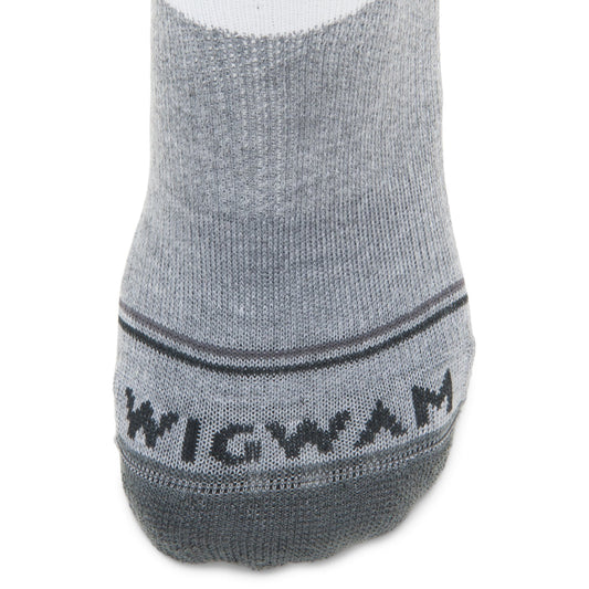 Surpass Lightweight Quarter Sock - White/Grey toe perspective