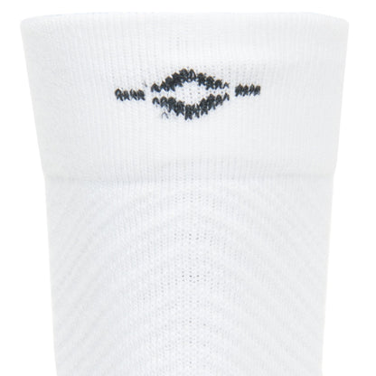 Surpass Lightweight Mid Crew Sock - White/Grey cuff perspective - made in The USA Wigwam Socks
