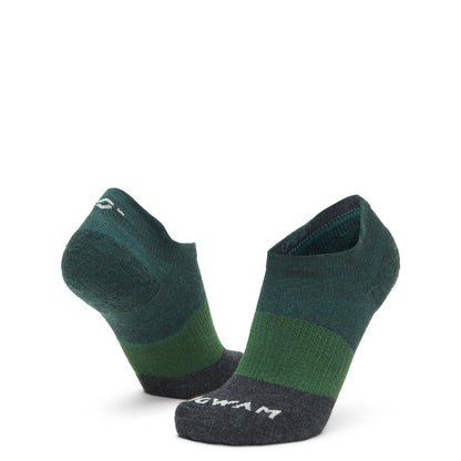 Trail Junkie Lightweight Low Sock With Merino Wool - June Bug full product perspective - made in The USA Wigwam Socks