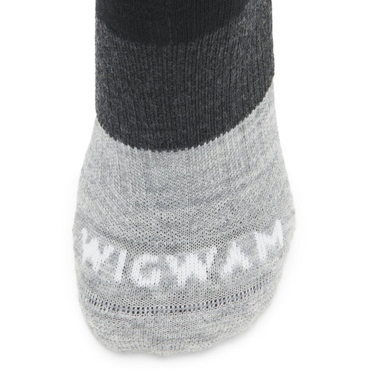 Trail Junkie Lightweight Quarter Sock With Merino Wool - Black toe perspective