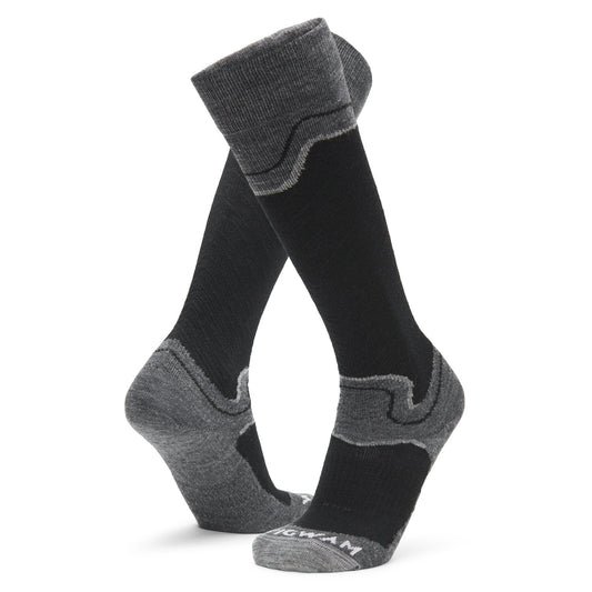 Snow Junkie Ultra Lightweight Over-The-Calf Sock - Black full product perspective