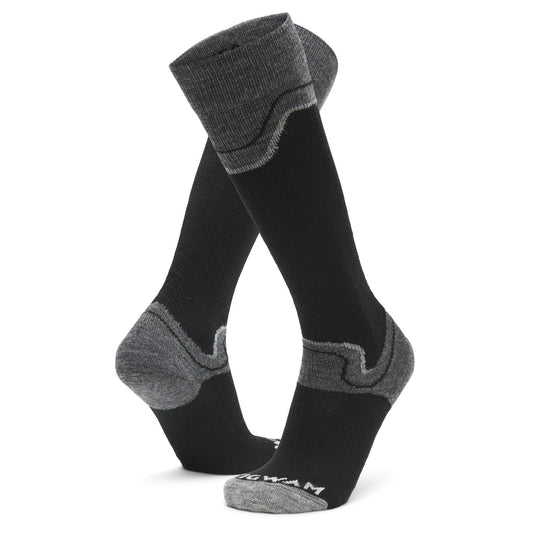 Snow Junkie Lightweight Compression Over-The-Calf Sock - Black full product perspective