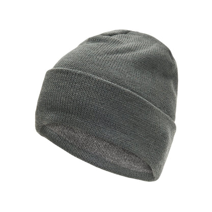 Oslo Acrylic and Wool Cap - Med Grey Heather full product perspective - made in The USA Wigwam Socks