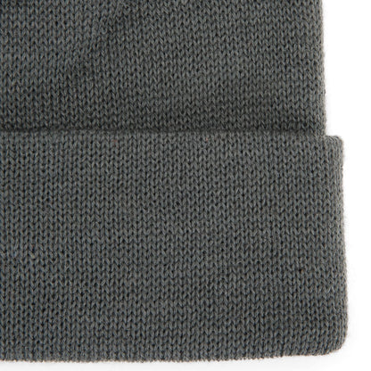 Oslo Acrylic and Wool Cap - Med Grey Heather brim perspective - made in The USA Wigwam Socks