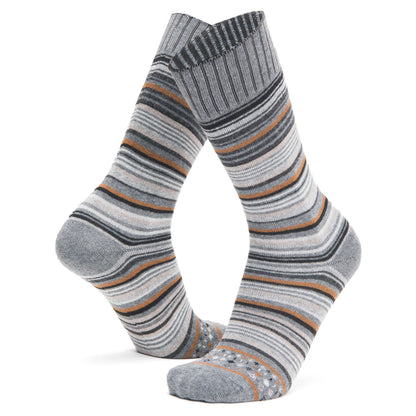 Inline Non-Cushioned Crew Sock - Charcoal full product perspective - made in The USA Wigwam Socks