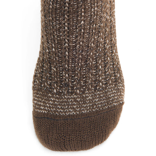 Pointe Lightweight Crew Sock - Brown toe perspective