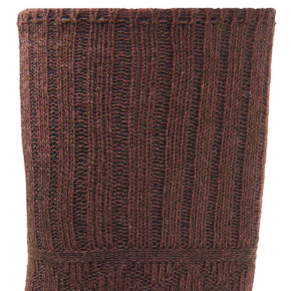 Diamond Knee High Lightweight Sock With Recycled Wool - Brown cuff perspective - made in The USA Wigwam Socks