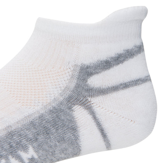 Thunder Low Lightweight Sock - White heel and cuff perspective