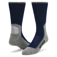 Hiking Outdoor Midweight Crew Sock - Navy/Pewter swatch - by Wigwam Socks
