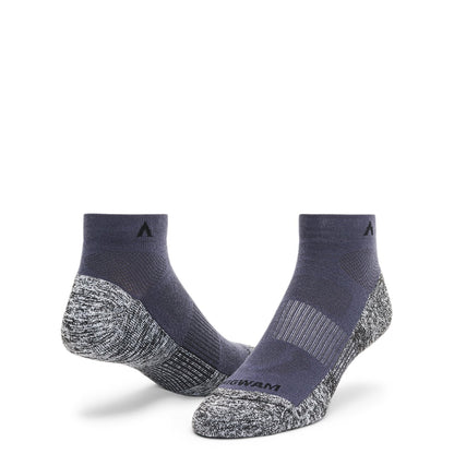 Attain Lightweight Low Sock - Graphite full product perspective - made in The USA Wigwam Socks