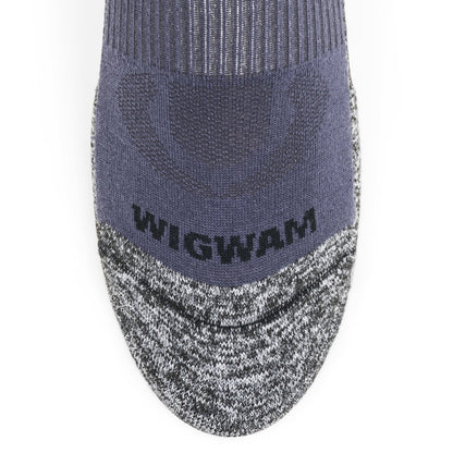 Attain Lightweight Low Sock - Graphite toe perspective - made in The USA Wigwam Socks