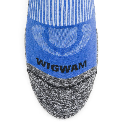 Attain Lightweight Low Sock - Tru Blue toe perspective - made in The USA Wigwam Socks