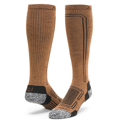 No Fly Zone Outdoor Over-The-Calf Sock - Coyote Brown full product perspective - made in The USA Wigwam Socks