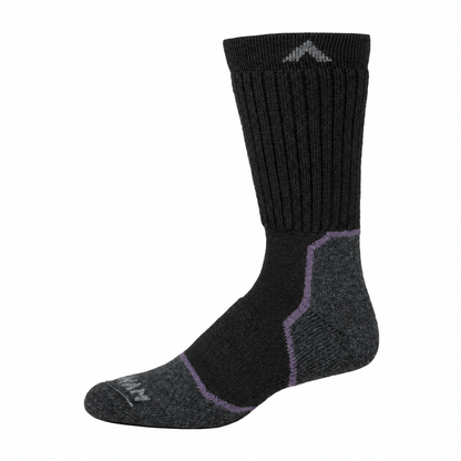 Wool Midweight Outdoor Crew - Black side - made in The USA Wigwam Socks