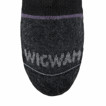 Wool Midweight Outdoor Crew - Black logo - made in The USA Wigwam Socks