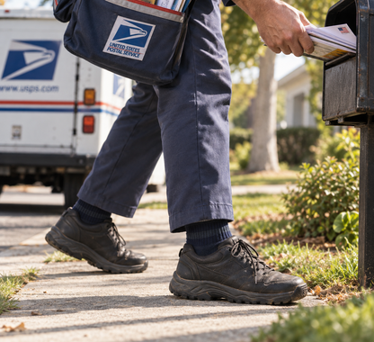 Postal Lite Quarter Lightweight Sock - Lifestyle image - made in The USA Wigwam Socks