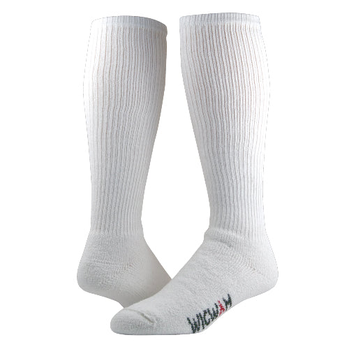 King Cotton High Heavyweight Cotton Sock - White full product perspective