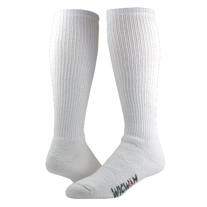 King Cotton High Heavyweight Athletic Cotton Sock - White full product perspective - made in The USA Wigwam Socks