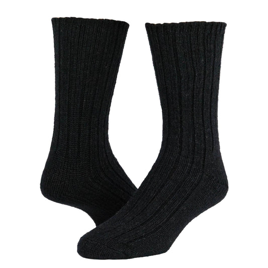The Icon Lightweight Crew Sock - Black full product perspective
