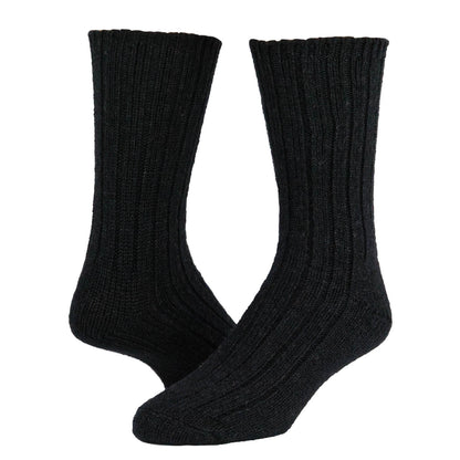 The Icon Lightweight Crew Sock - Black full product perspective - made in The USA Wigwam Socks