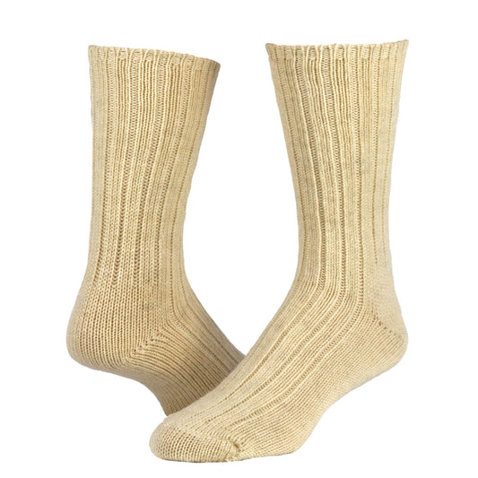 The Icon Lightweight Crew Sock - Natural full product perspective