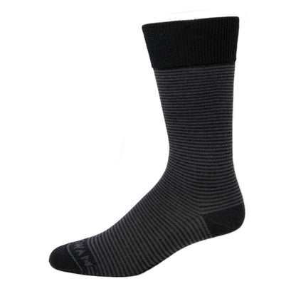 Easy Fit II Ultralightweight Diabetic Sock - Black side - made in The USA Wigwam Socks